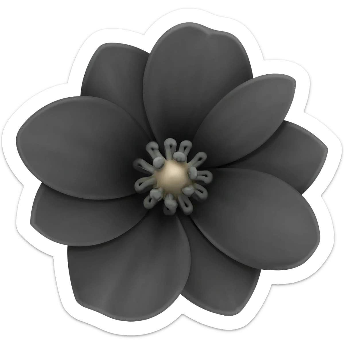 Flor de color negro sticker