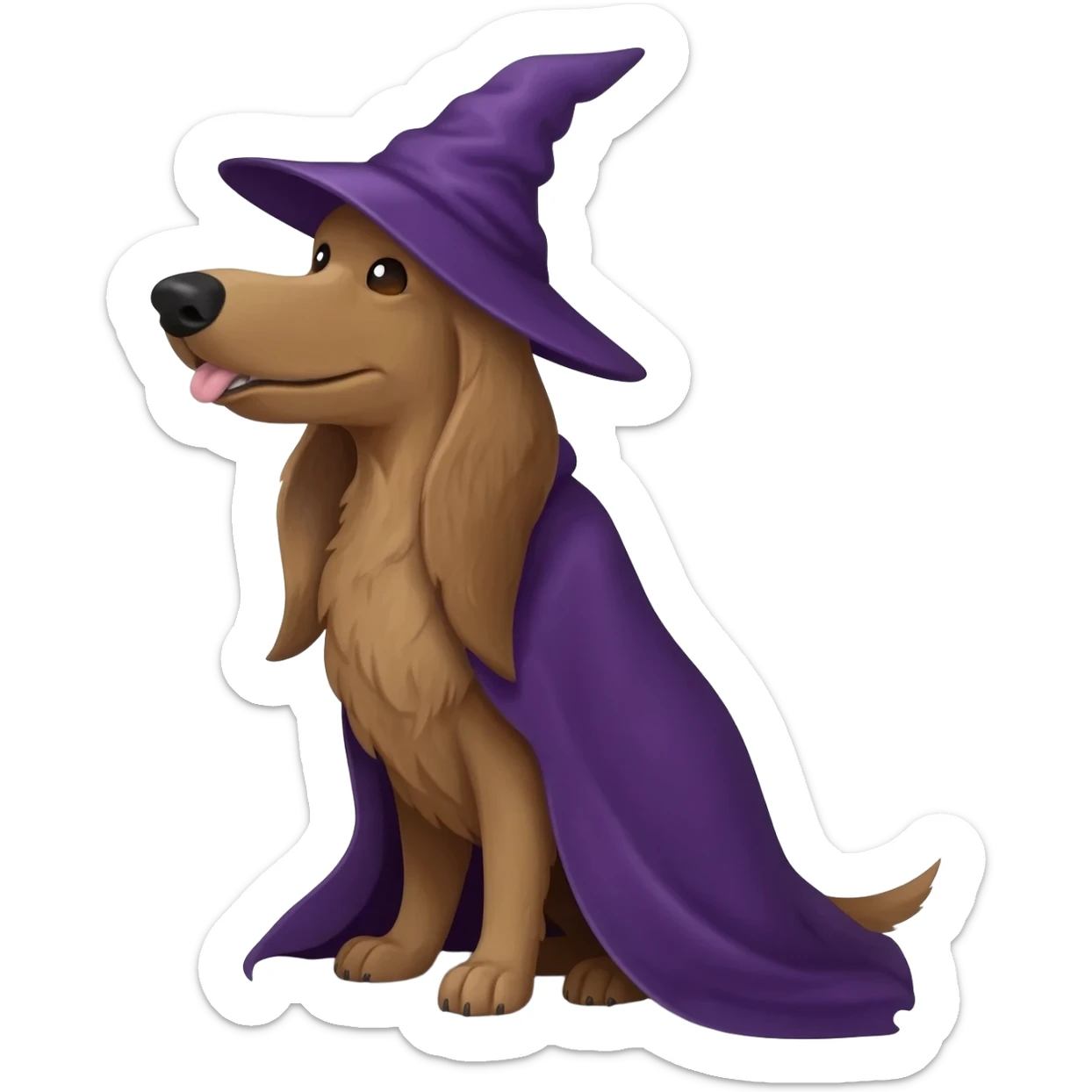 Dog wizard sticker