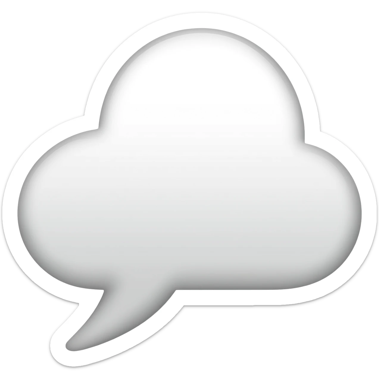 white cloud chat bubble sticker