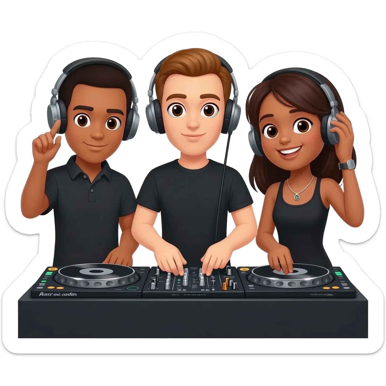 Trio dj sticker