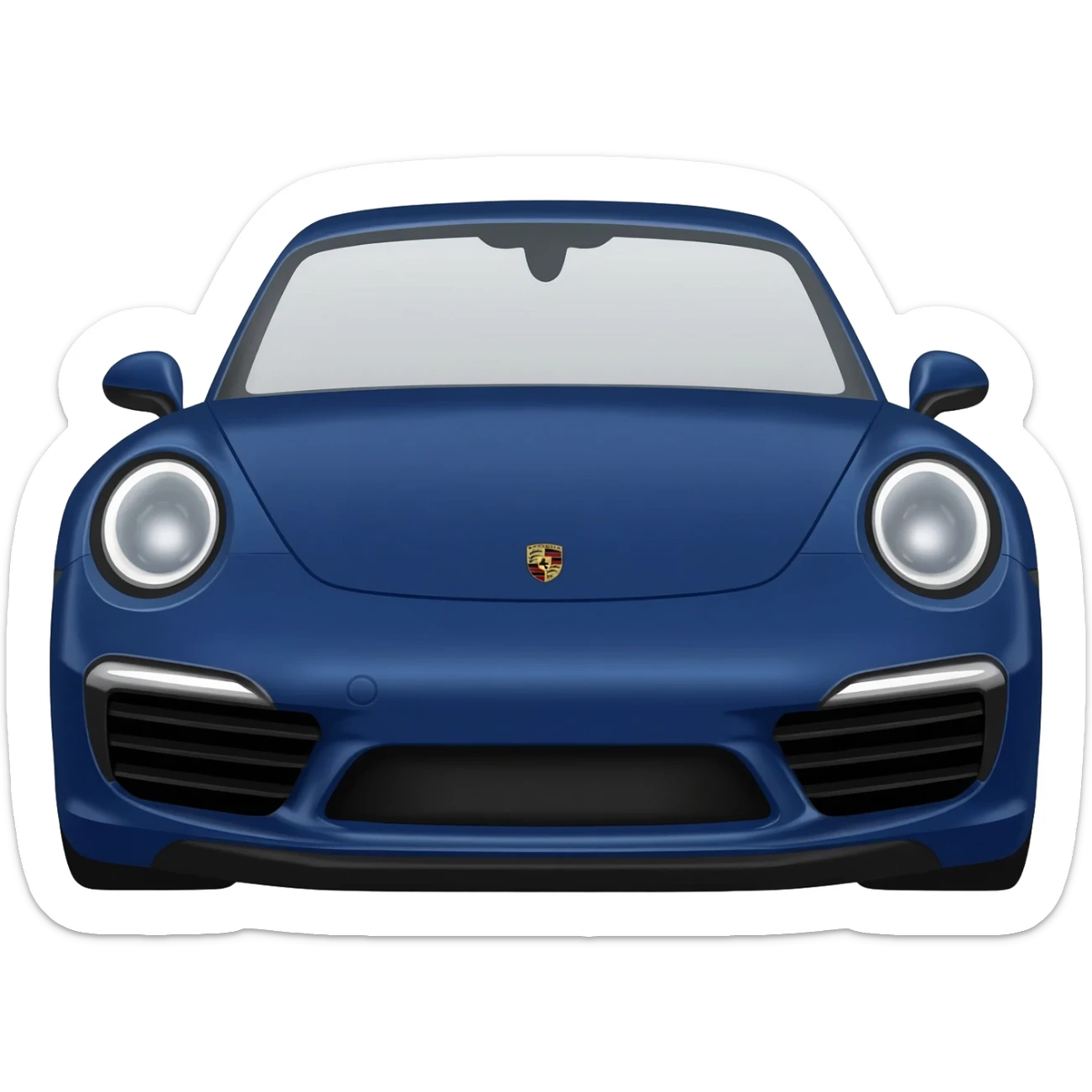 night blue Porsche sticker