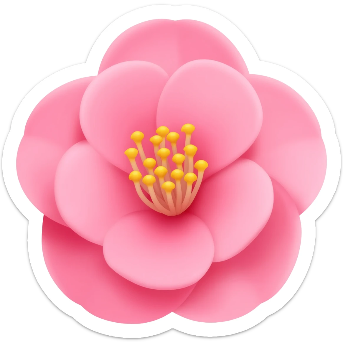 camellia flower sticker