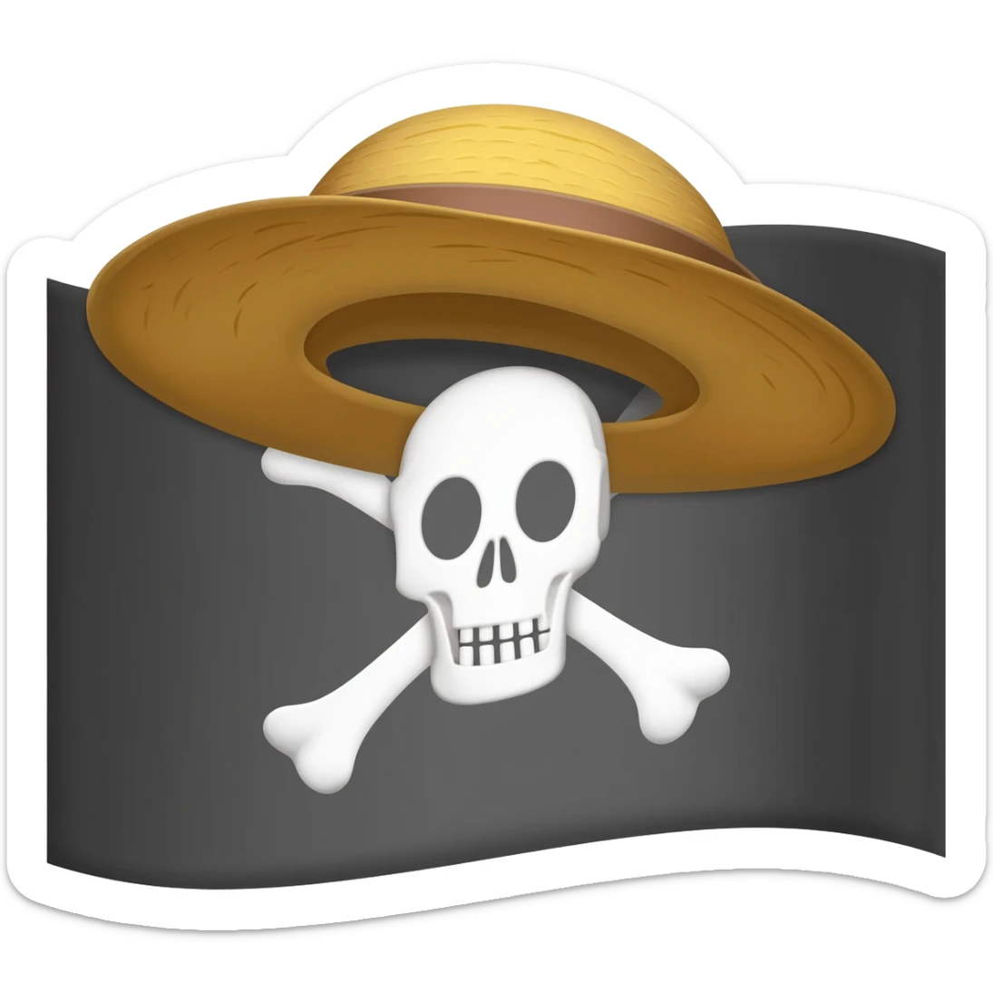 Straw hat pirates flag emoji sticker