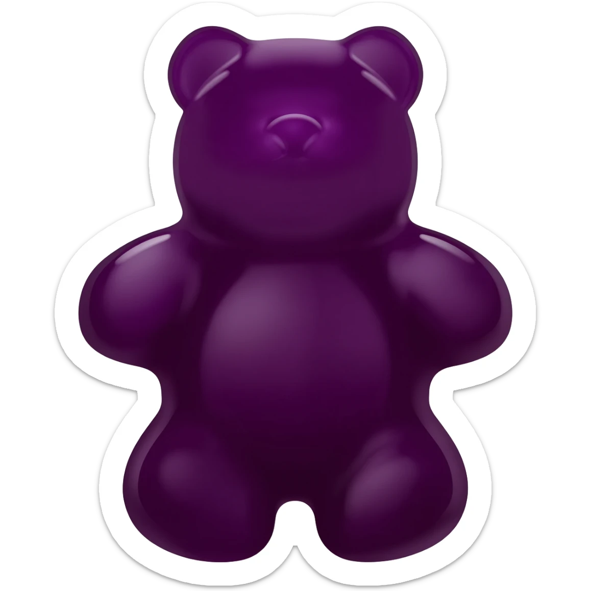 dark purple gummy (not a bear) but a berry sticker