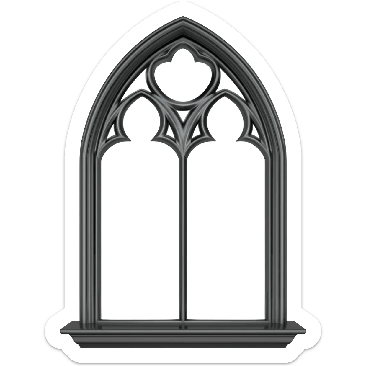 Victorian Black gothic window sticker