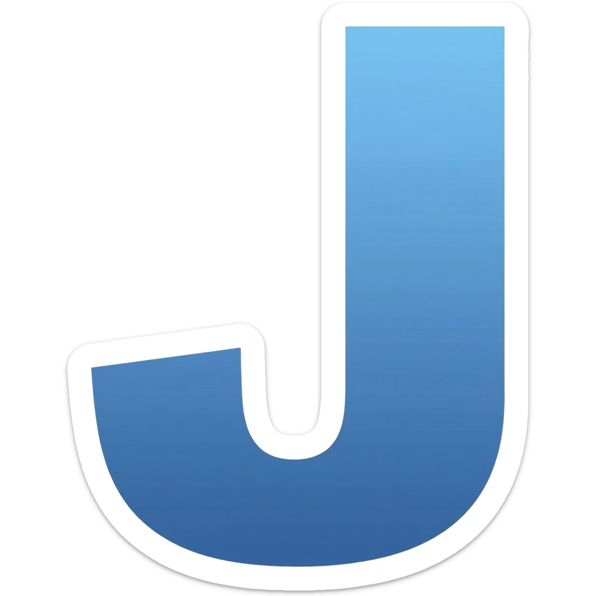 Letter J sticker