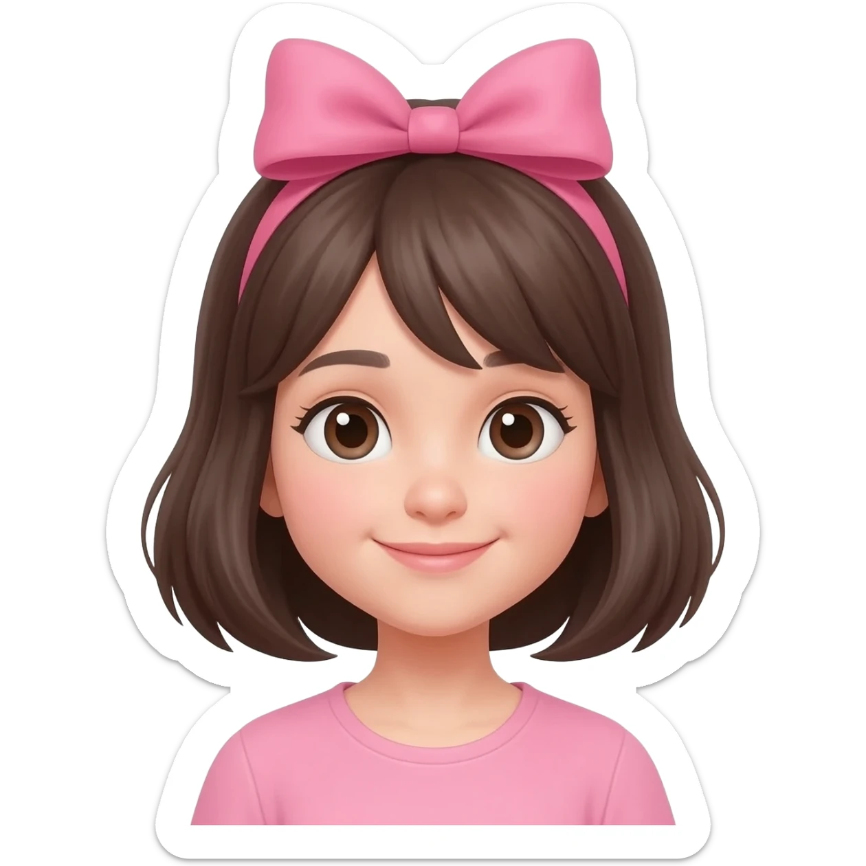 girl wiht bow sticker