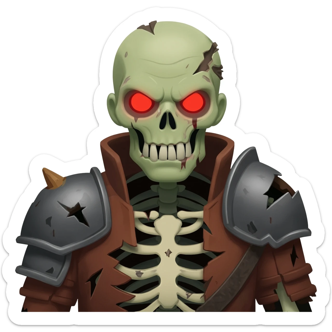 Zombie final boss cartoon sticker