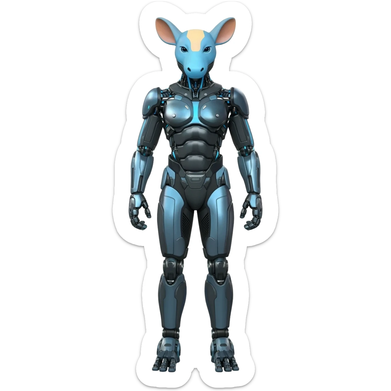 Modern Futuristic Cyborg-Vernid-Trico-species by LiLaiRa full body sticker