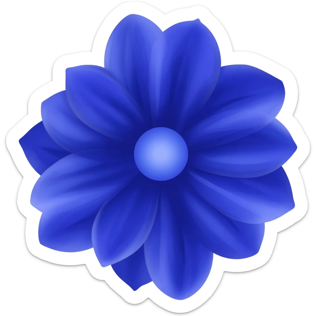 I said crown-of-thorns (flower)in Navy rich royal blue shade. No leaves. But in emoji please! sticker
