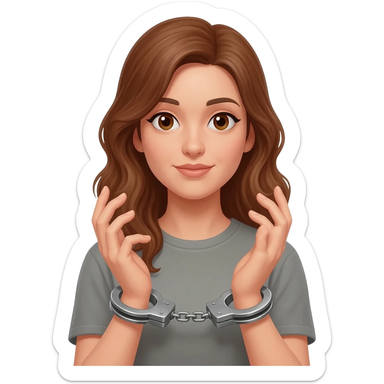 Women in handcuffs sticker