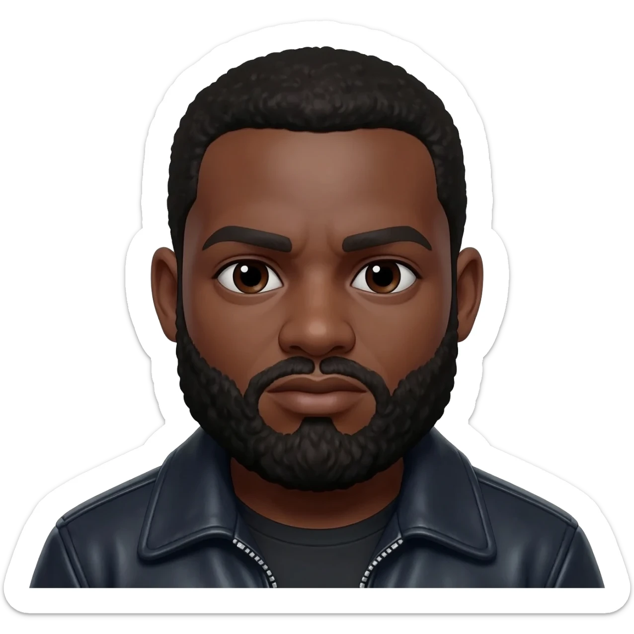 Homme noir barbue sticker