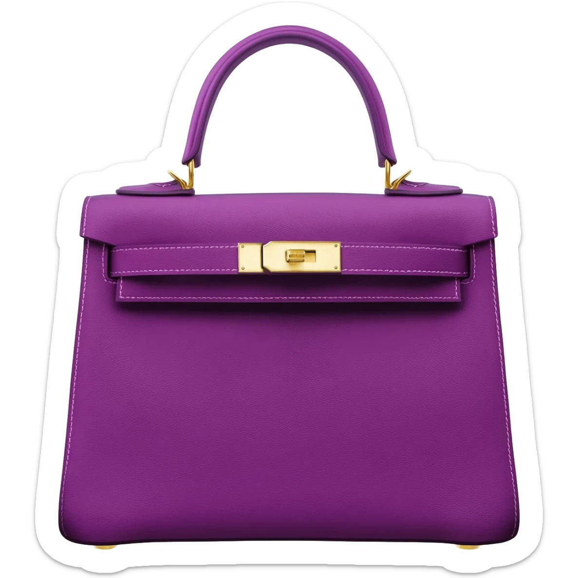 purple kelly hermes matte bag sticker