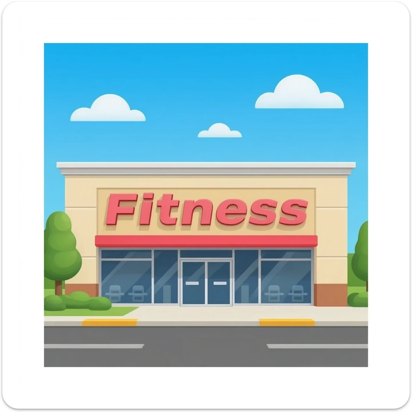 gym (LA Fitness building) sticker