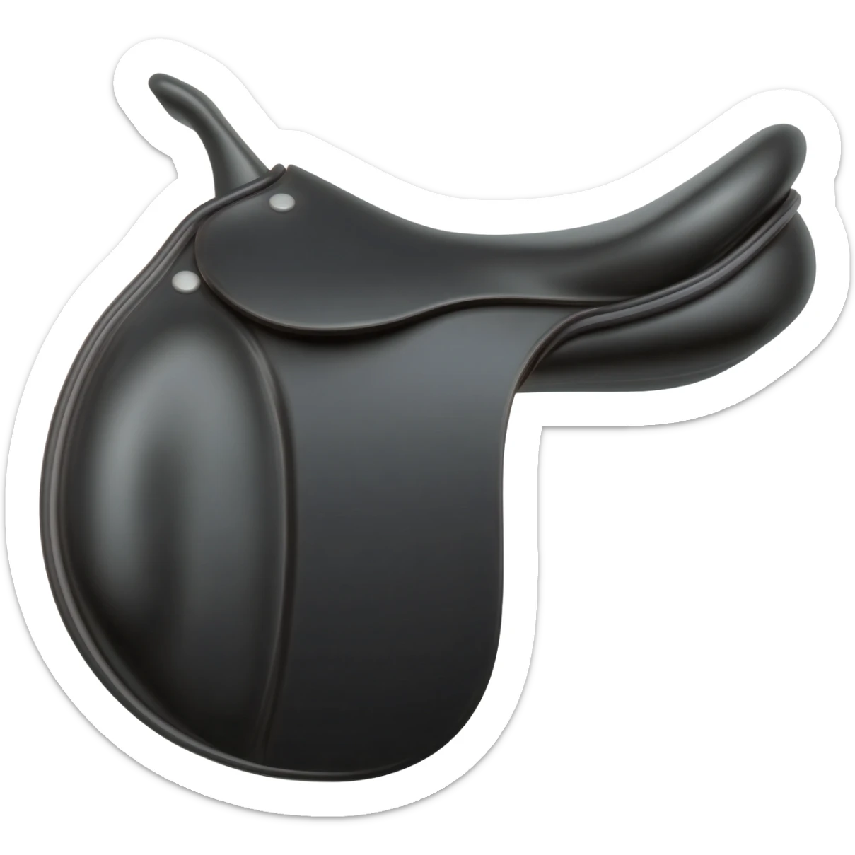 Can you make a black and white saddle emoji sticker