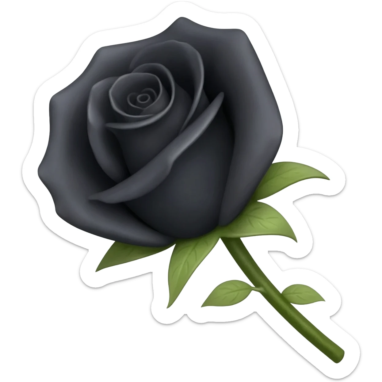 Rosa de color negro sticker
