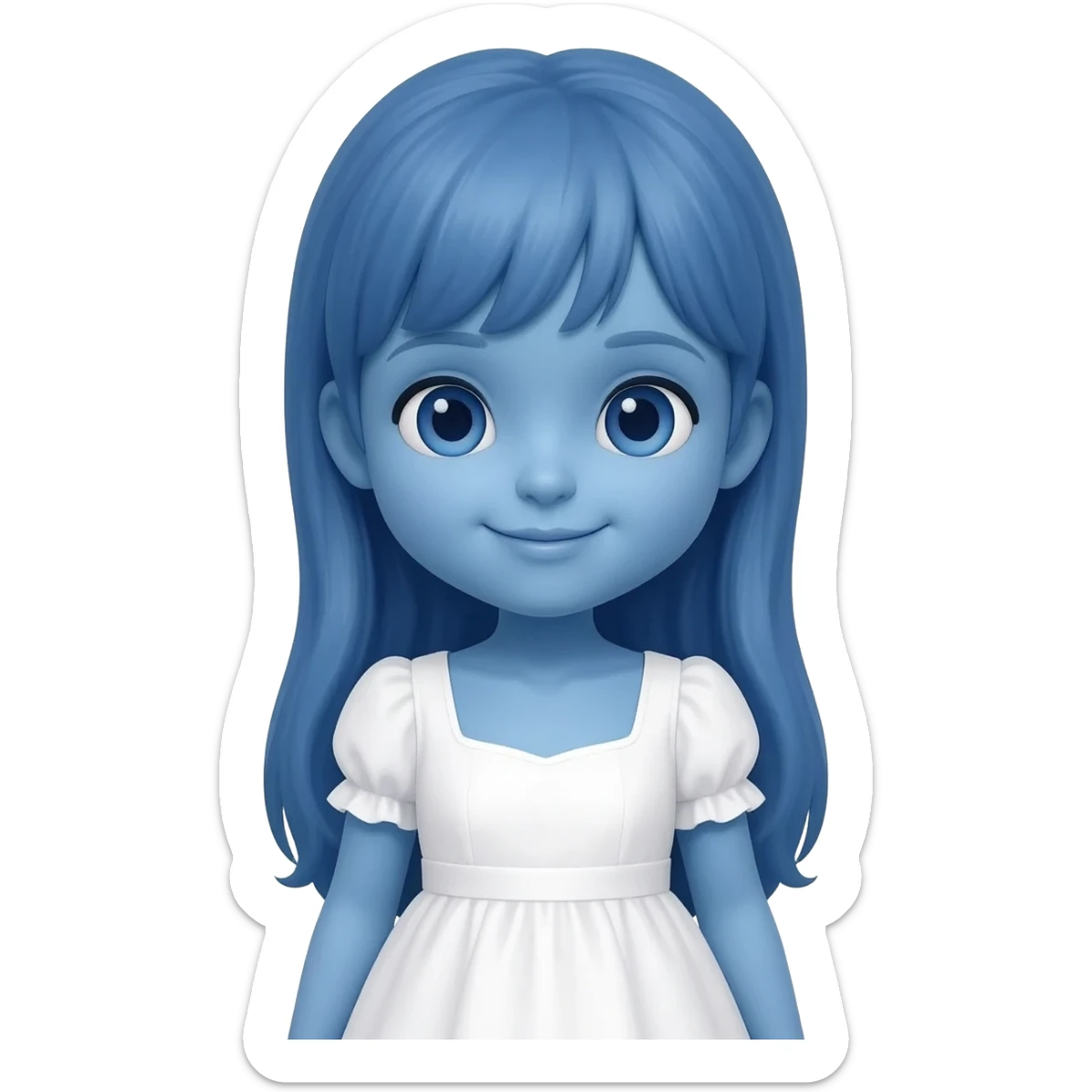 СИНЯЯ БАБОЧКА В БЕЛУЮ РОМАШКУ sticker