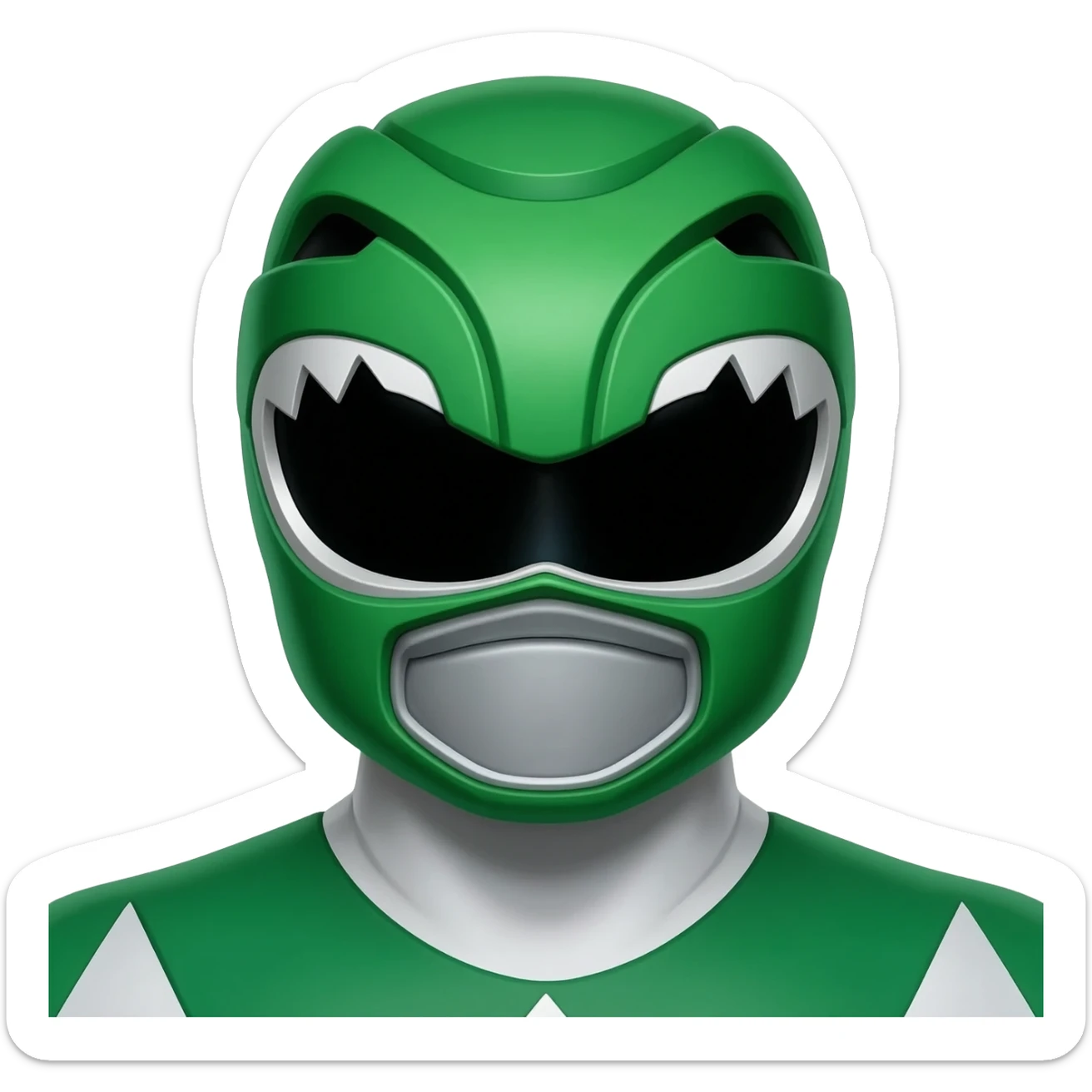 Angry green might morphing power ranger sticker