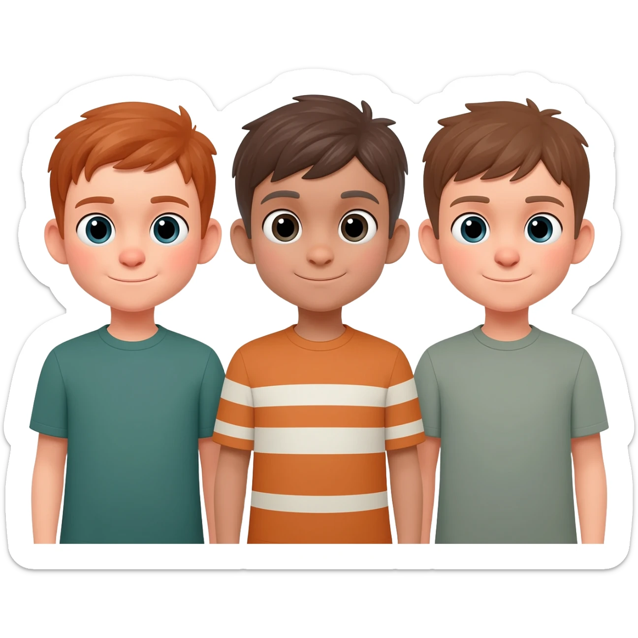 3 boys sticker
