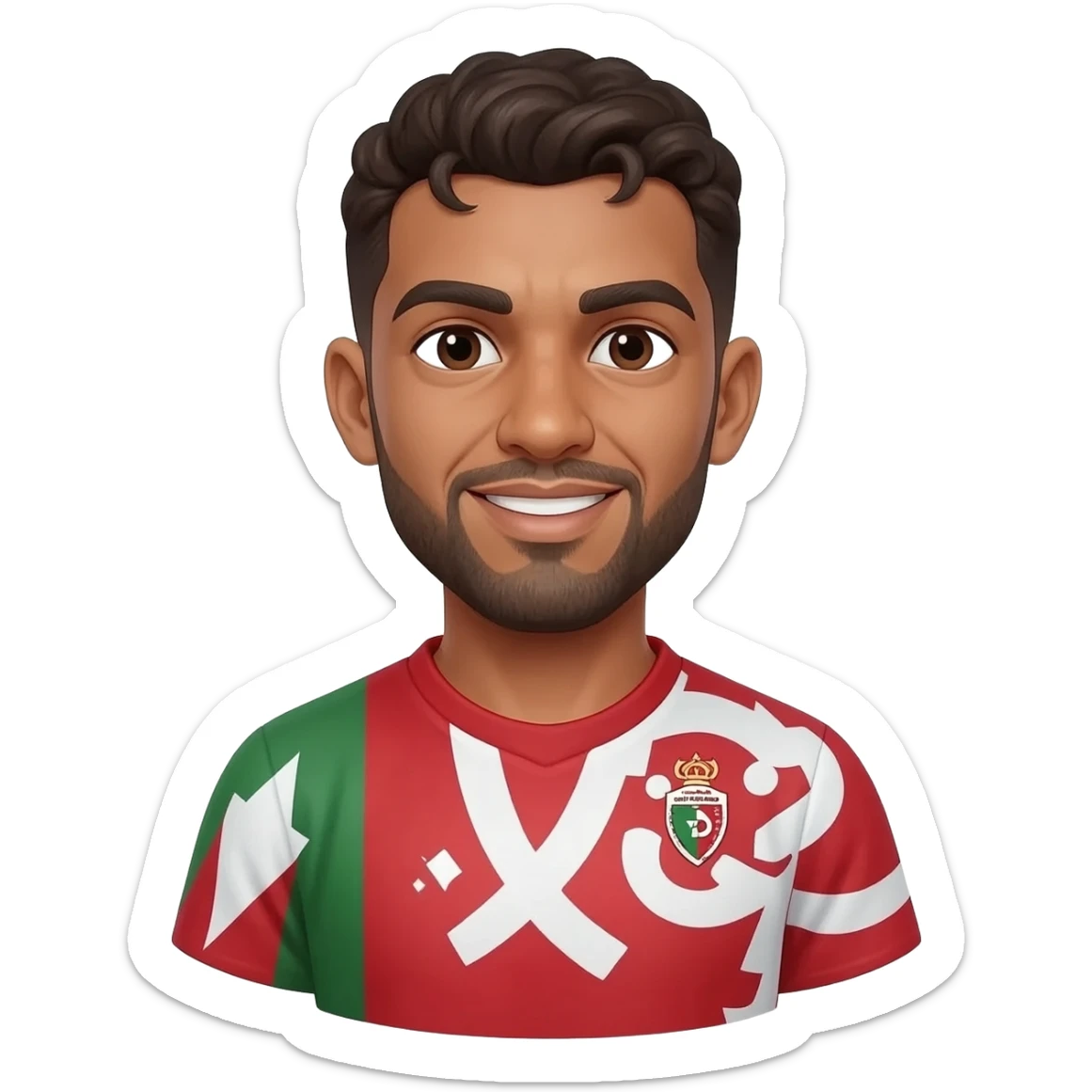Emoji de wydad casa blanca porter produit de ultras winners sticker