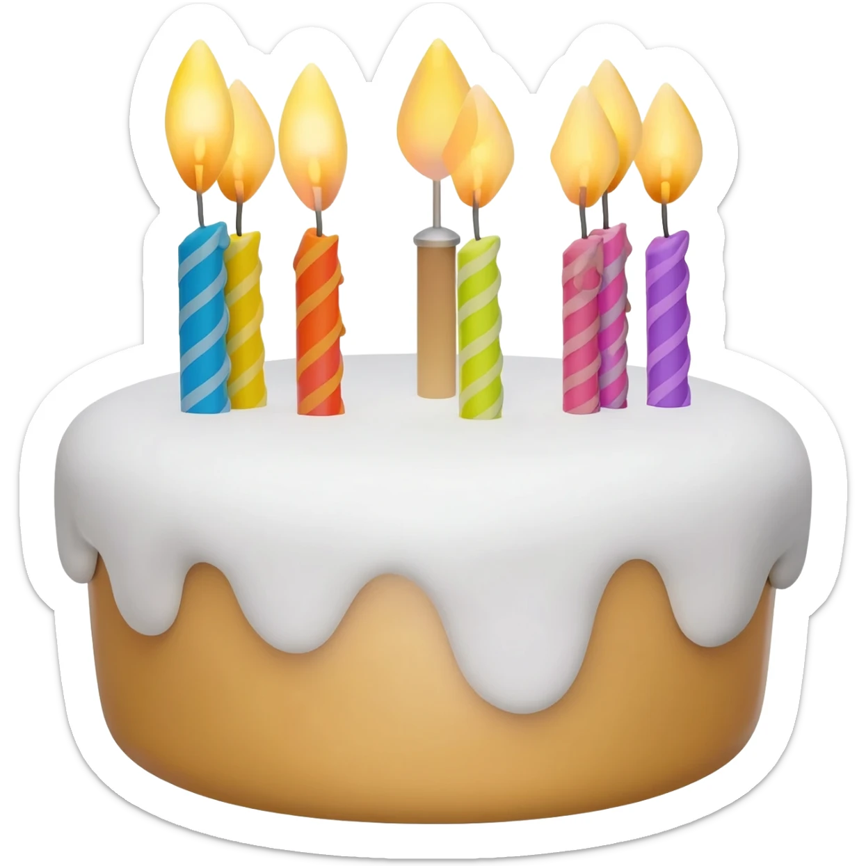 Birthday cake sticker