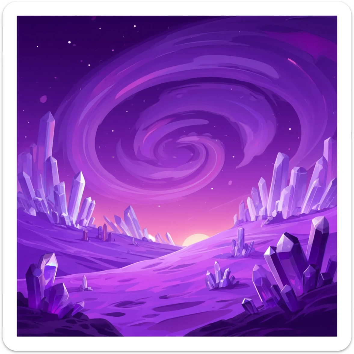 I need in purple magic planet sticker