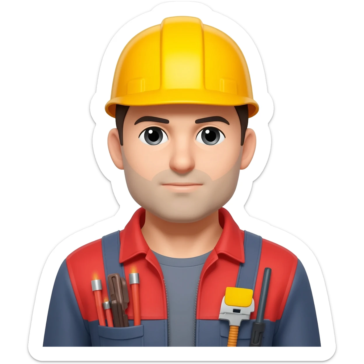 Emoji de un electricista sticker