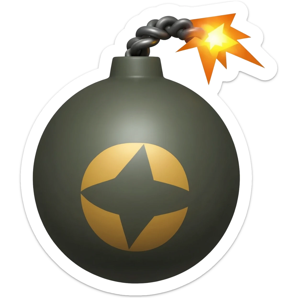 Bomb with the same style as this star emoji sticker