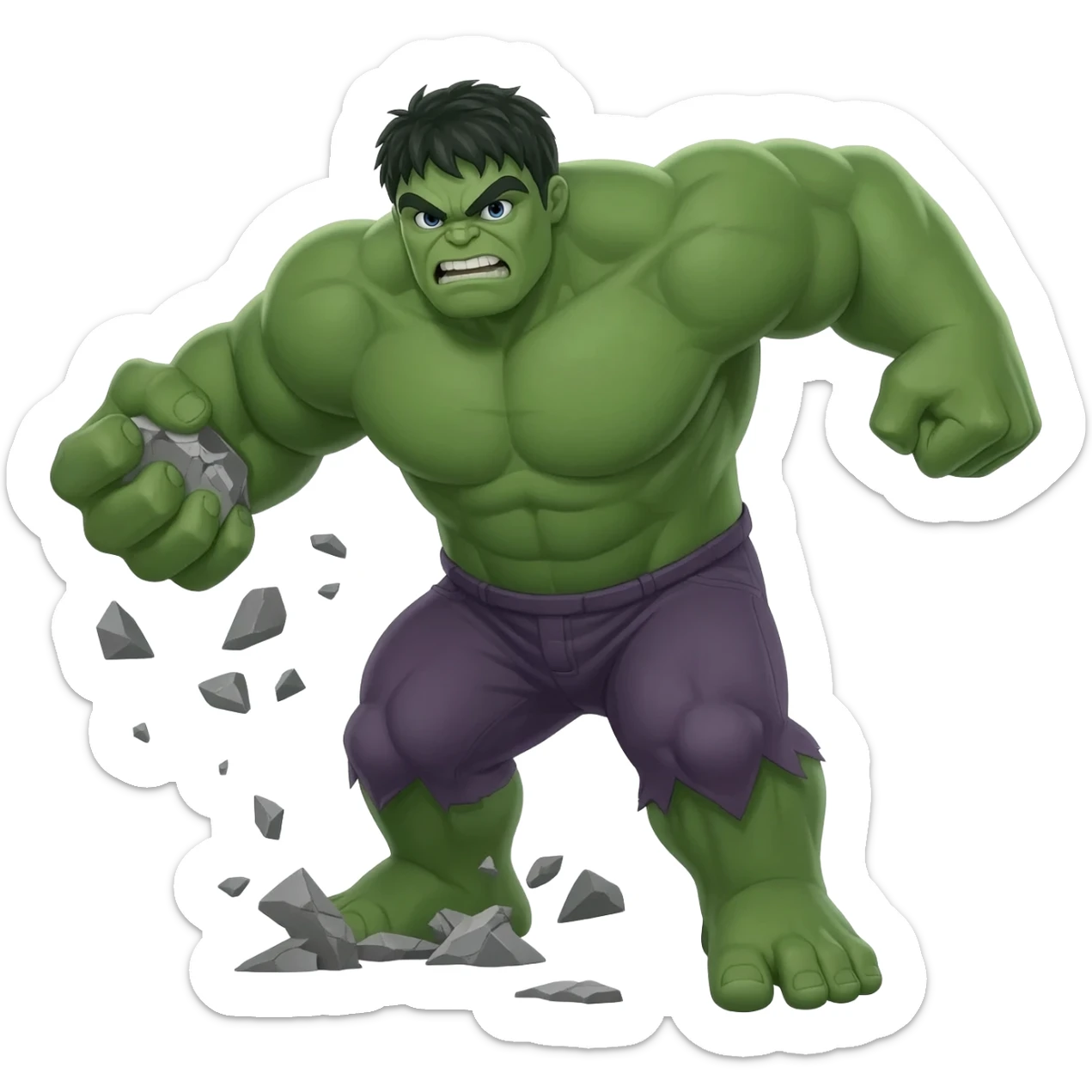 Hulk smash sticker