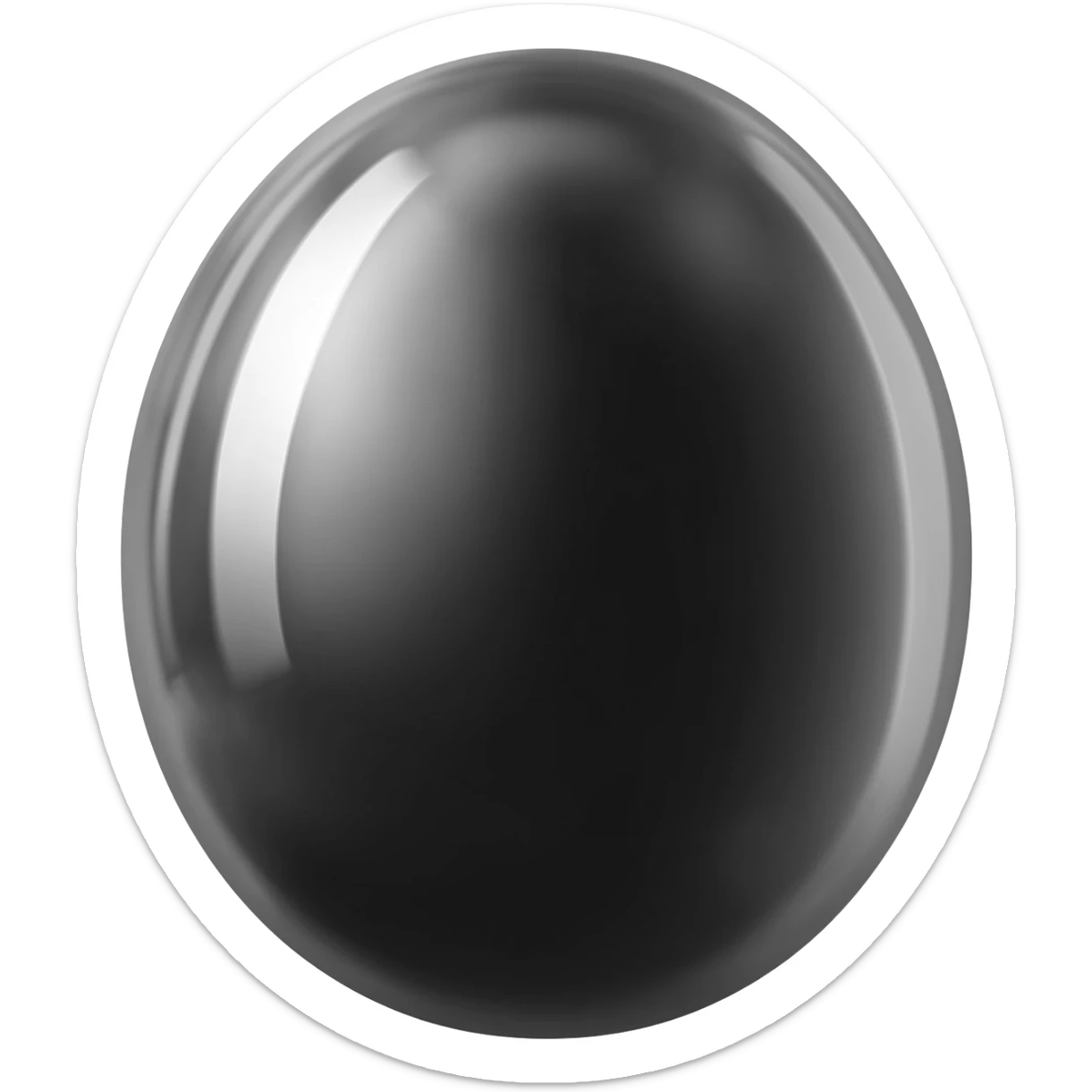 metallic black egg sticker