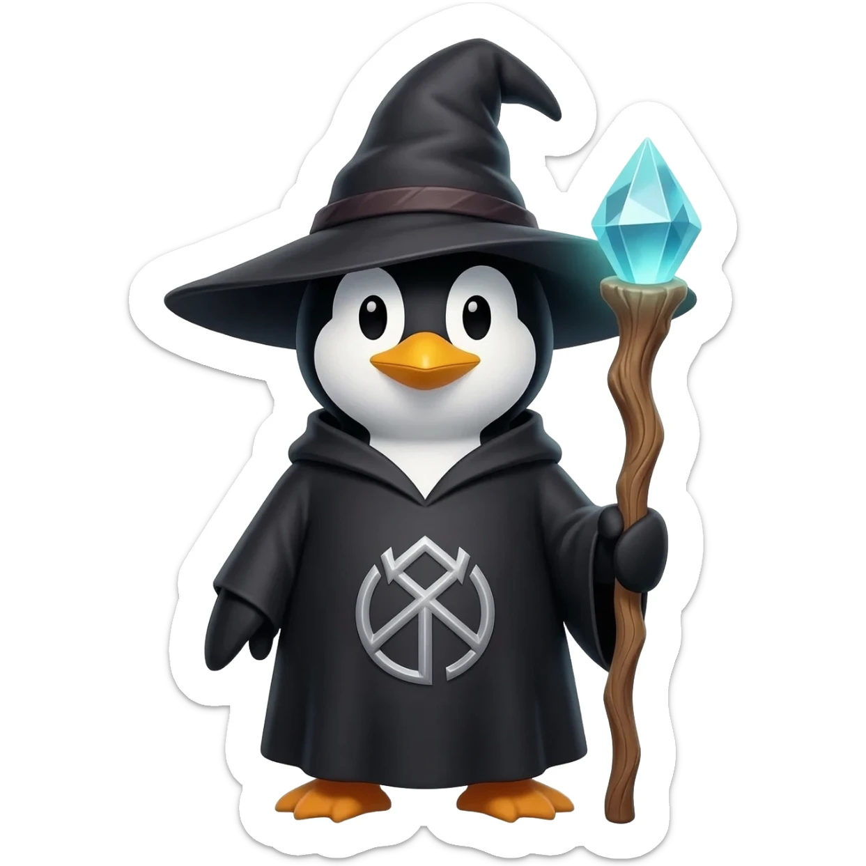 Penguin Wizard sticker
