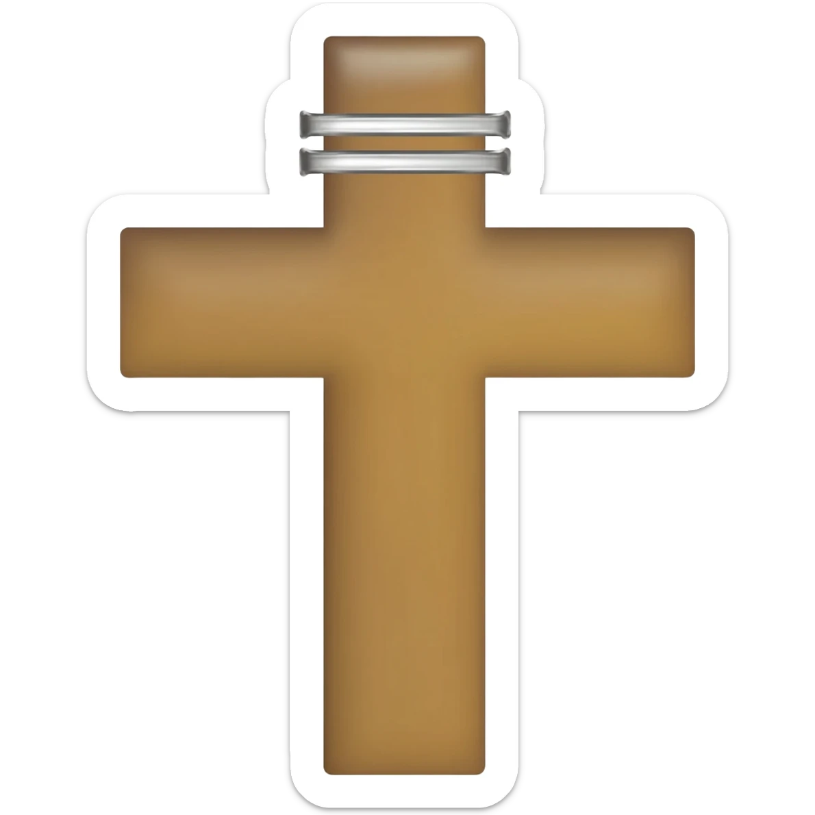 cross with 3 lines on top emoji sticker