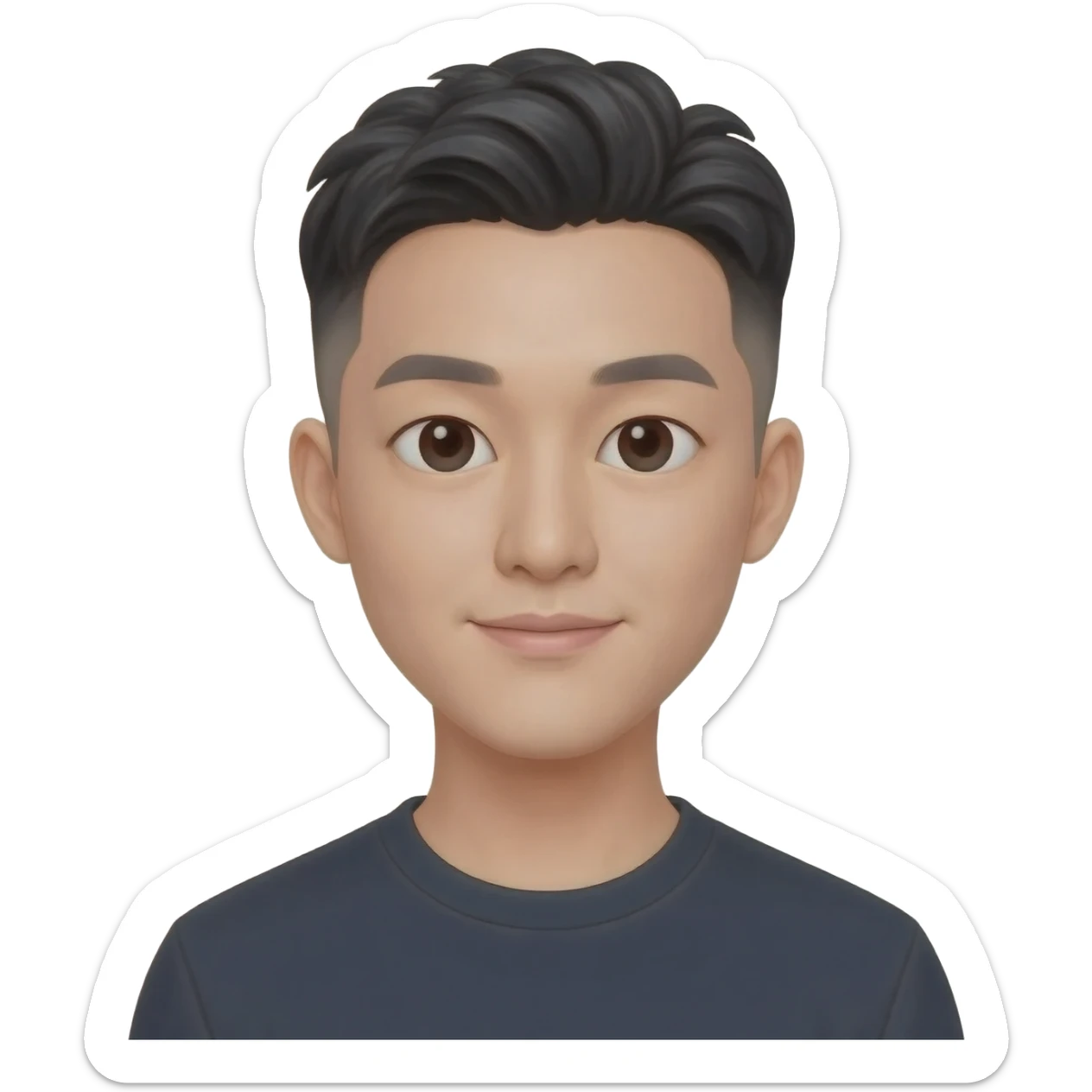 Korean man  fade hair cut 25 year old  sticker