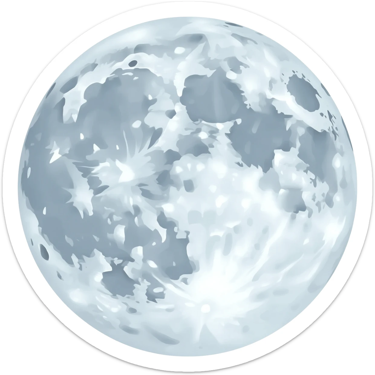 sleeping moon sticker