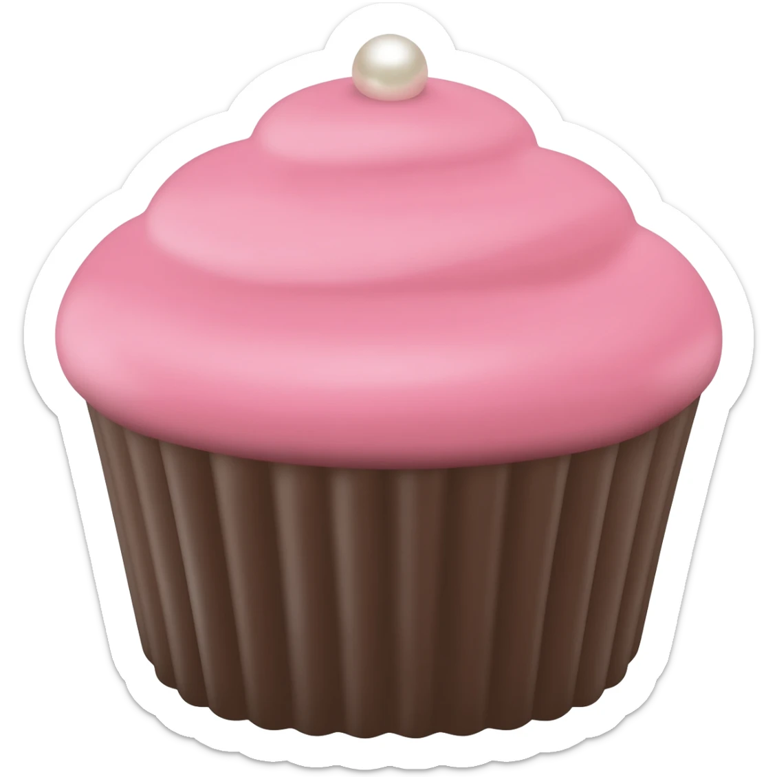 Cupcake with pink icing sticker