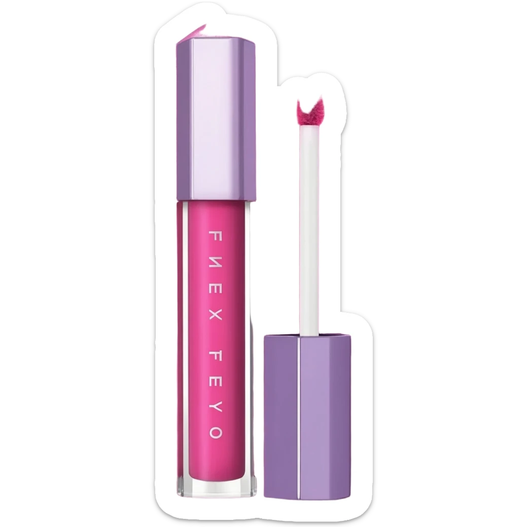 Fenty lipgloss pink and purple layers sticker