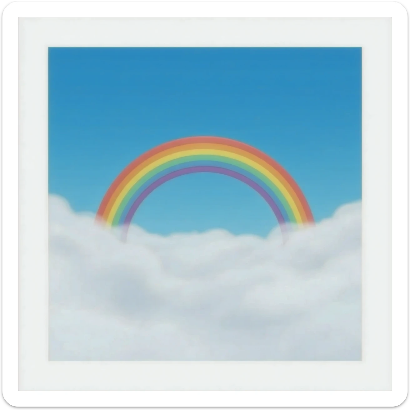 rainbow and cloud sticker