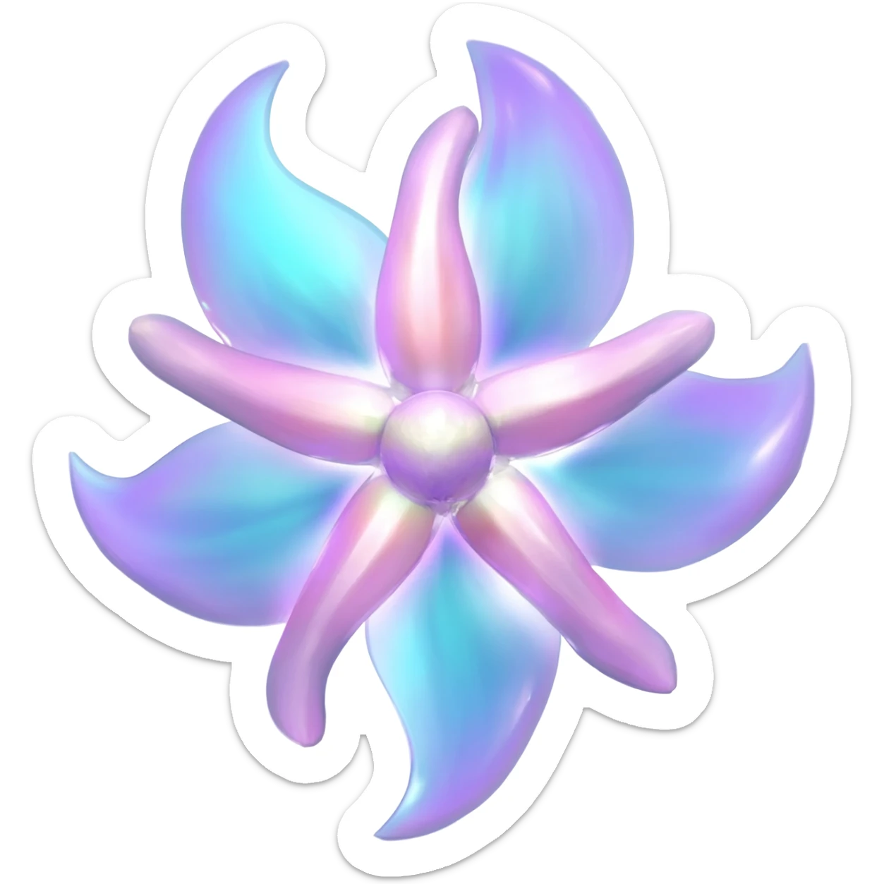 Shiny sparkling epic legendary aesthetic decorative floating glowing Amaura-Aurora-Aurorus-Meloetta-Palkia-Flower sticker
