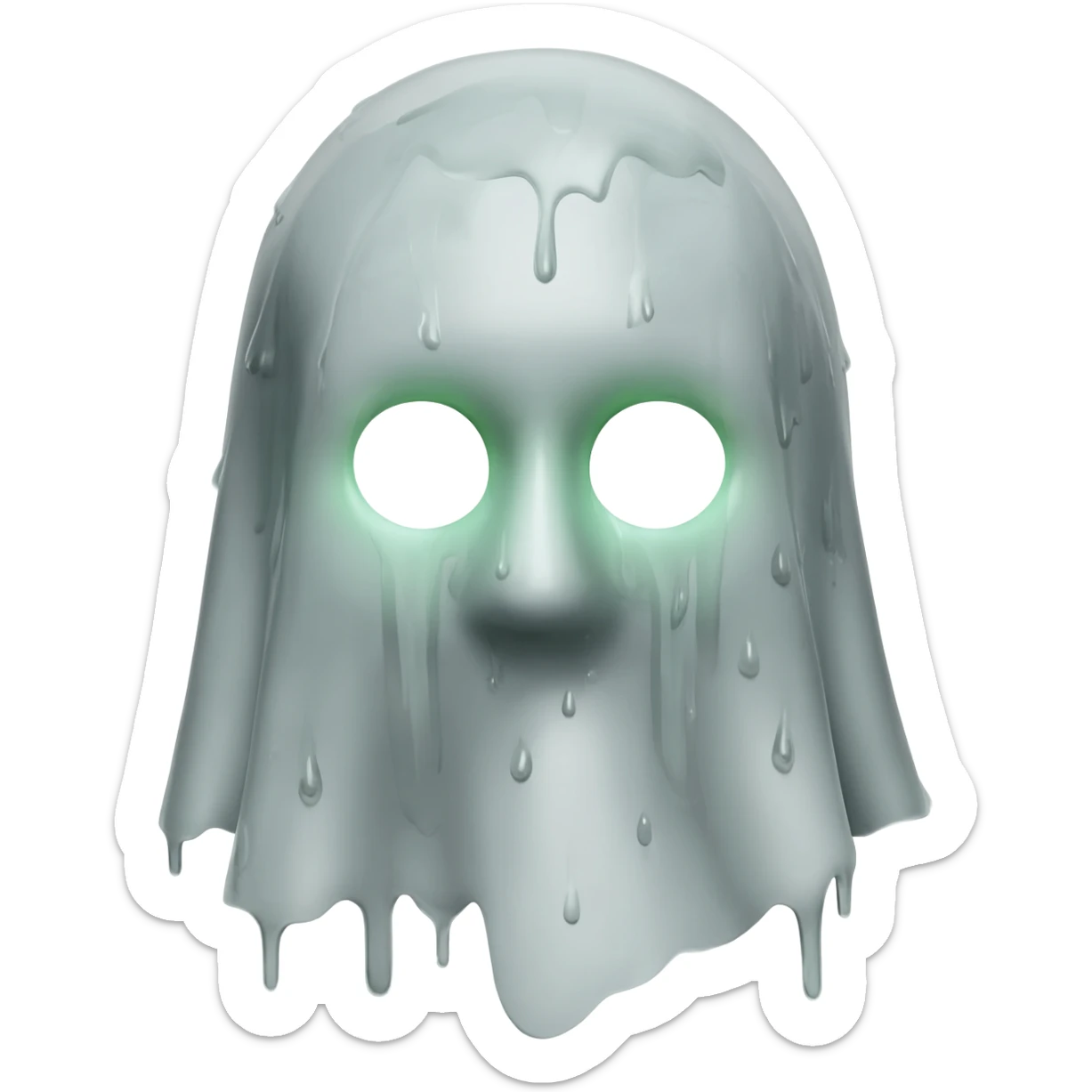 Scary movie ghost face mask sticker