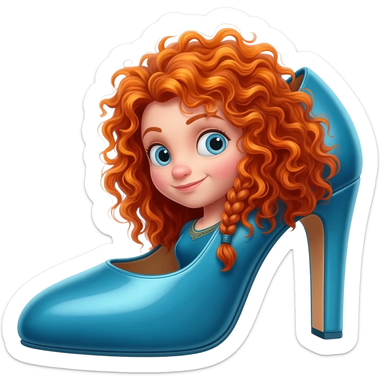 Disney princess merida high heel sticker