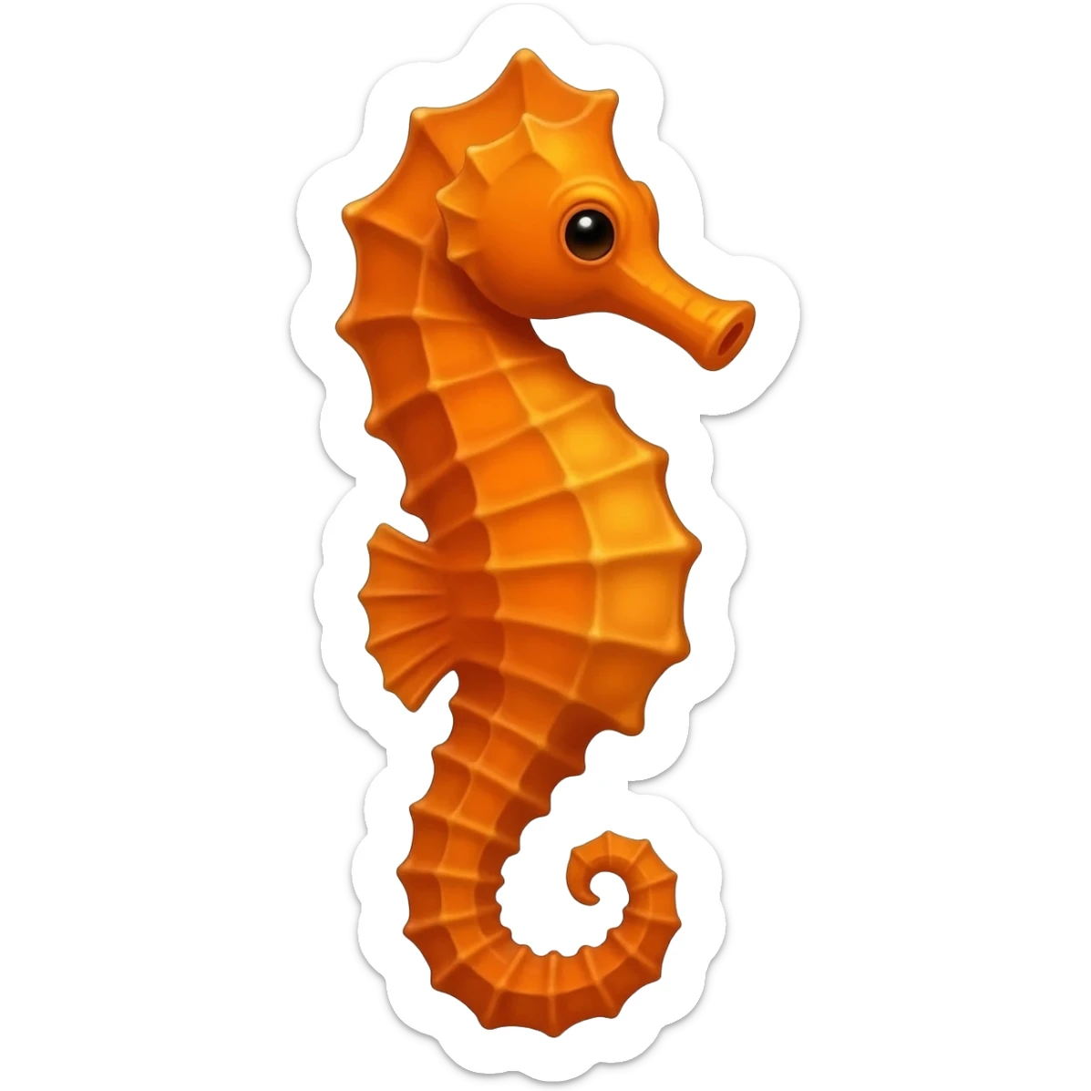 Seahorse orange sticker