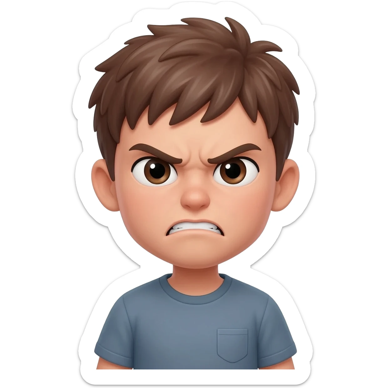 angry boy sticker