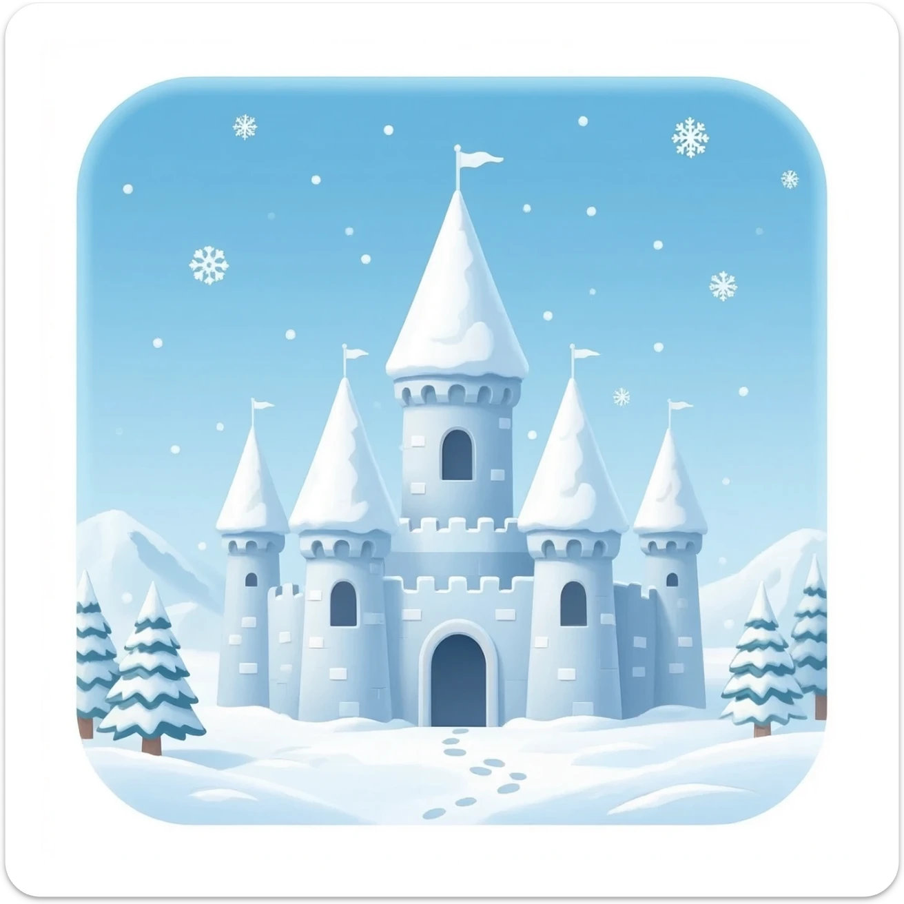 snow castle sticker