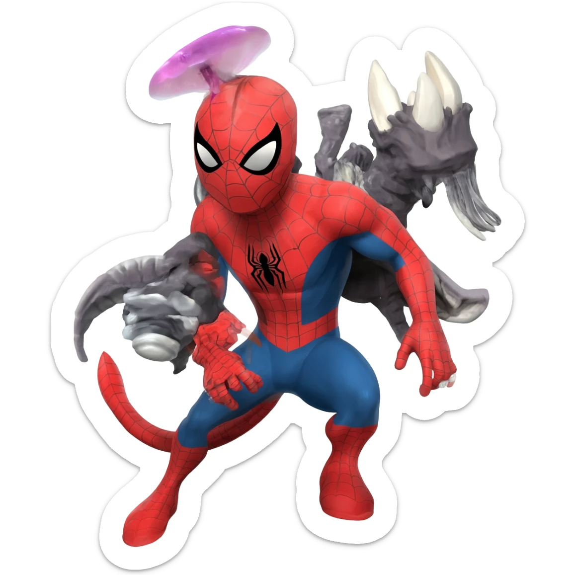 Plankton-Genesect-Sergal-Spider-Man-Spyro-Cynder-Toothless-fusion sticker