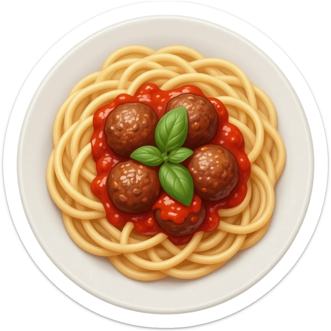 Spaghetti meatballs sticker