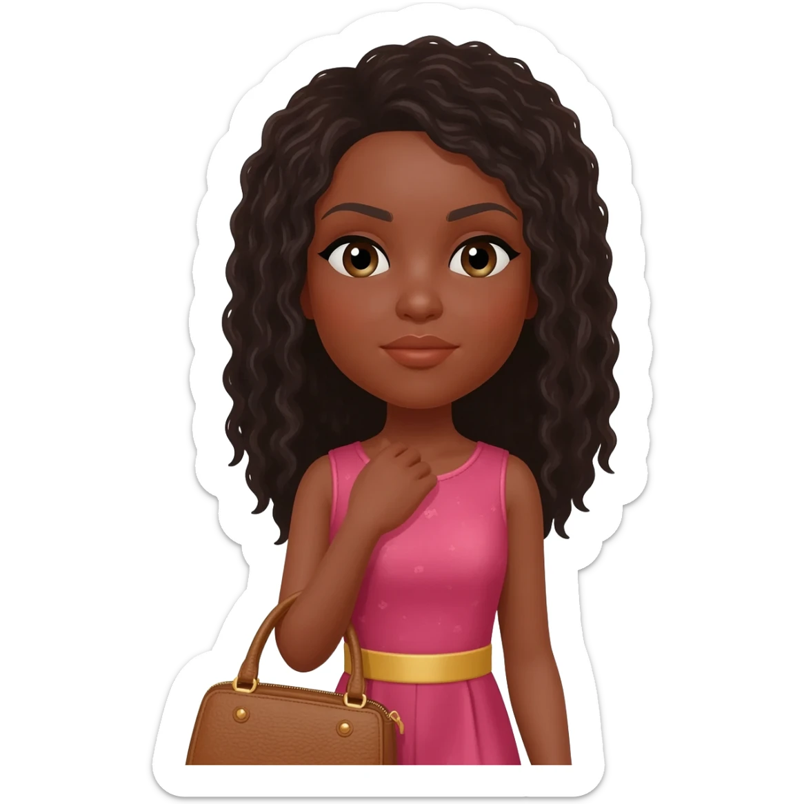 Gonemili Grace mode avec sac a main sticker