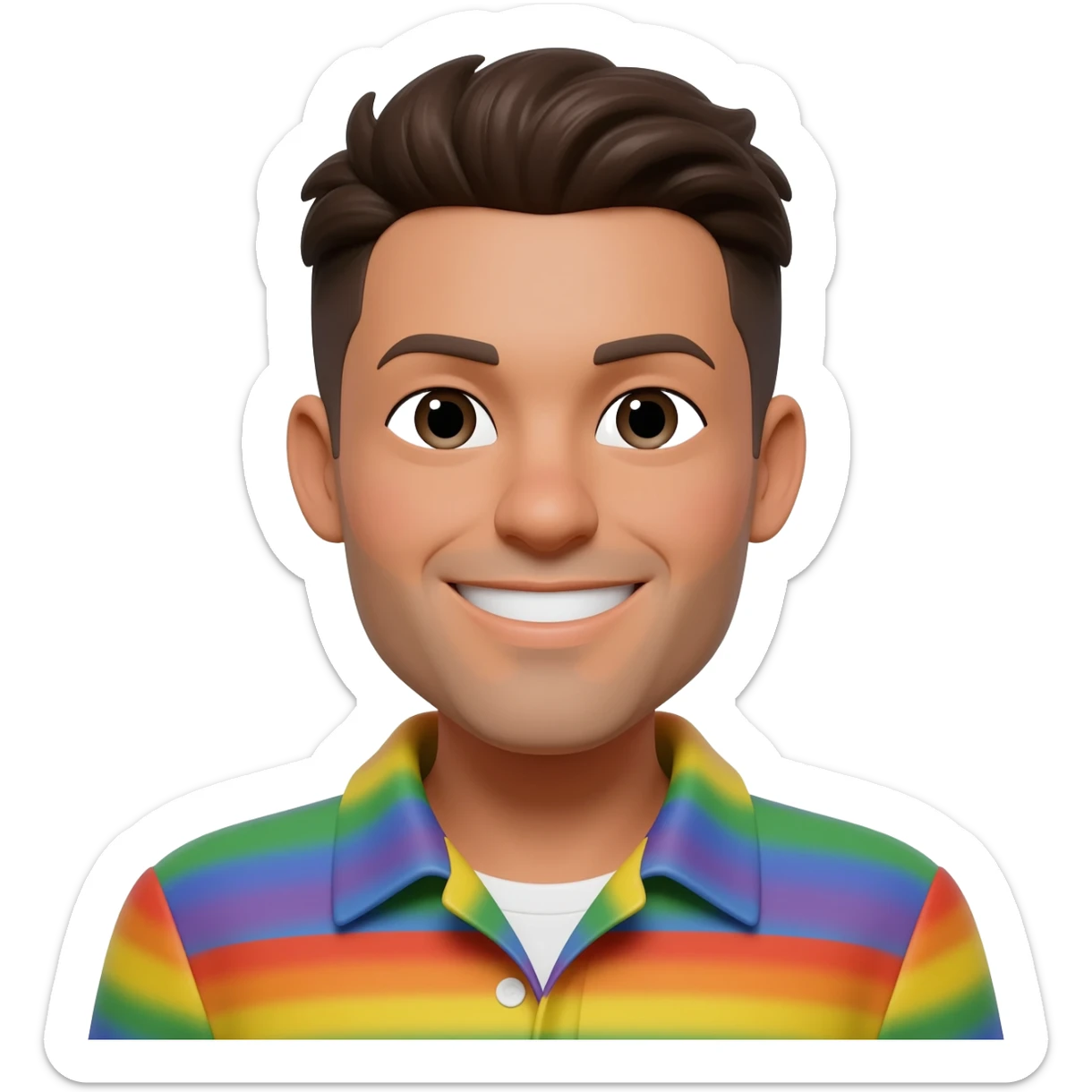 Prideful smile sticker