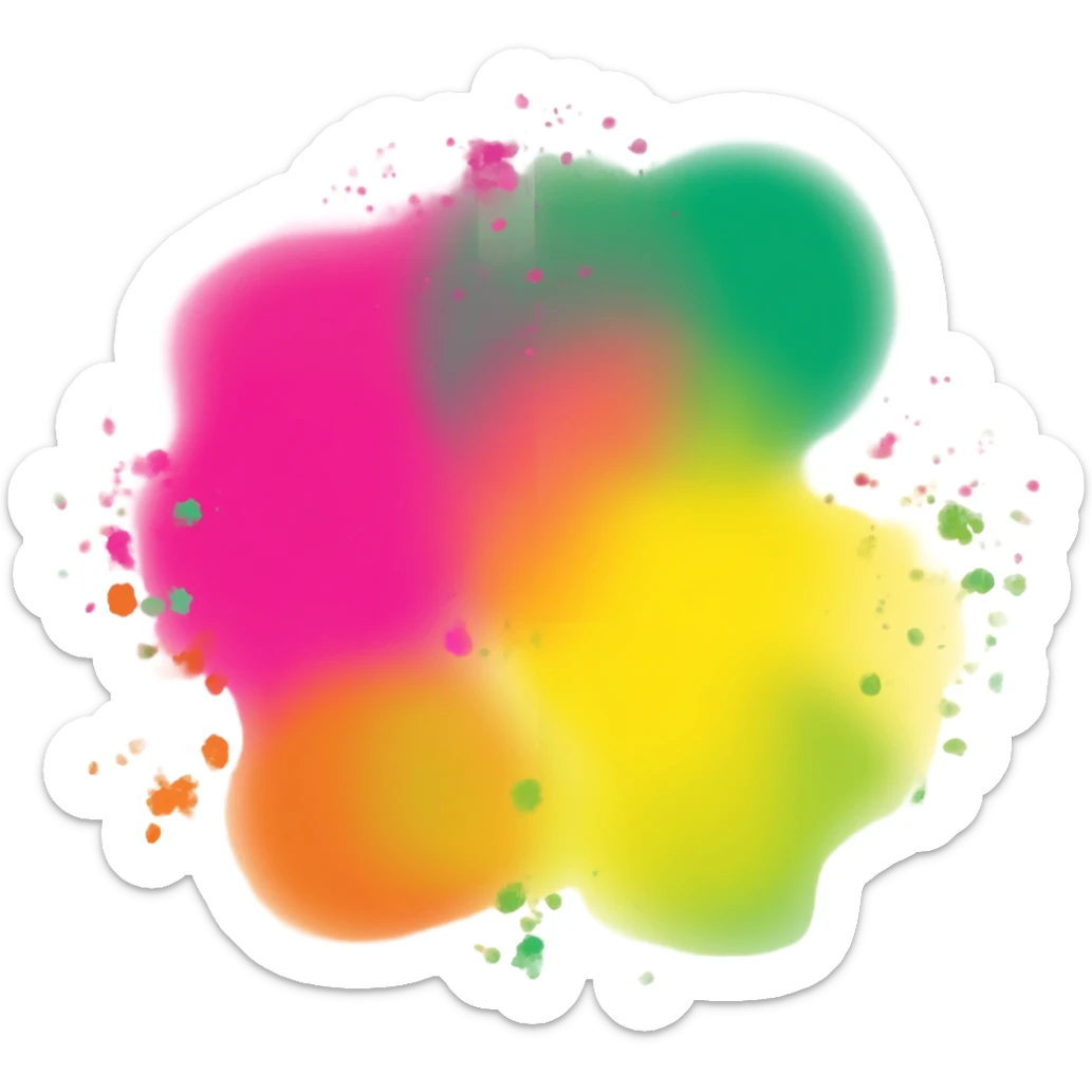 Holi colour sticker