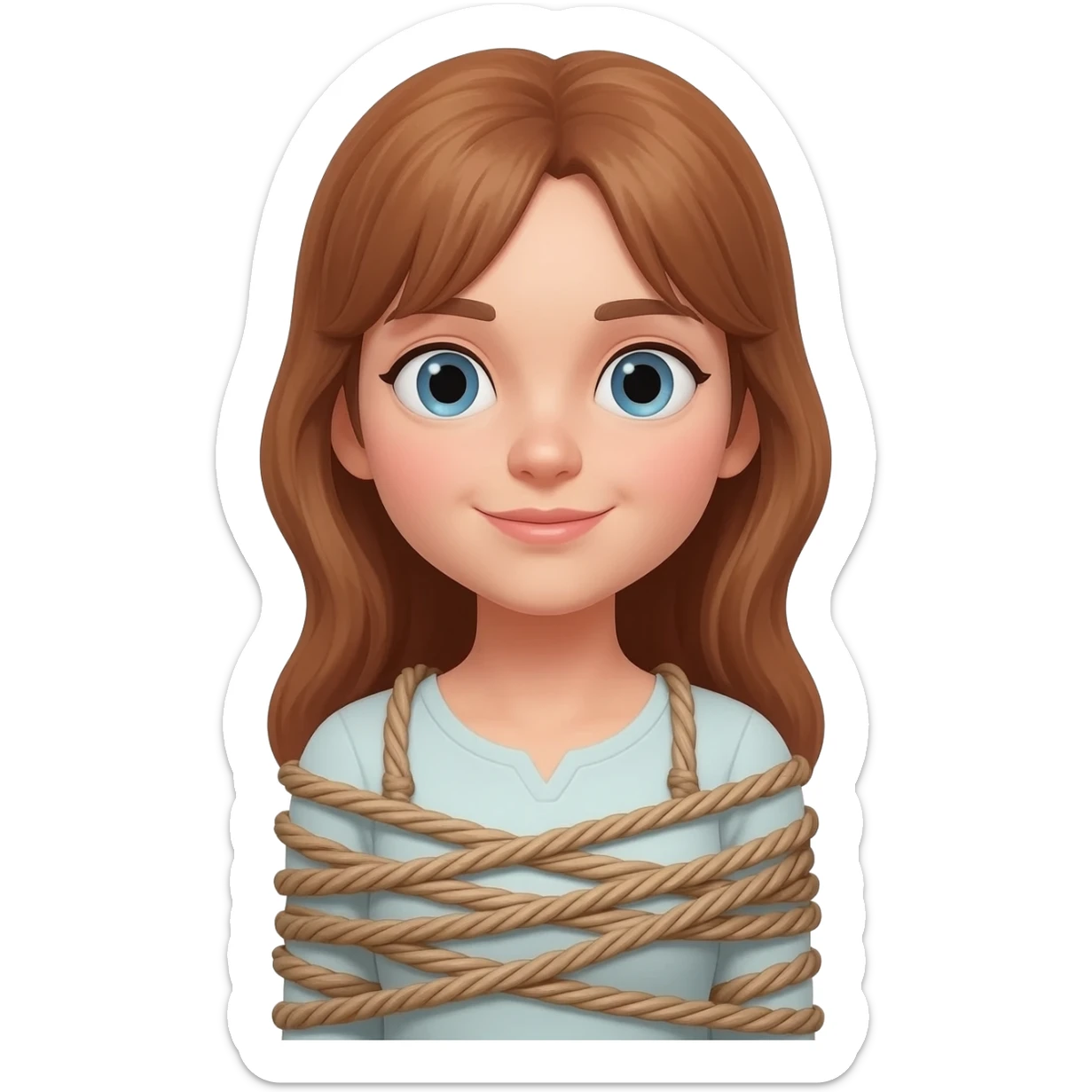 Girl tied up sticker