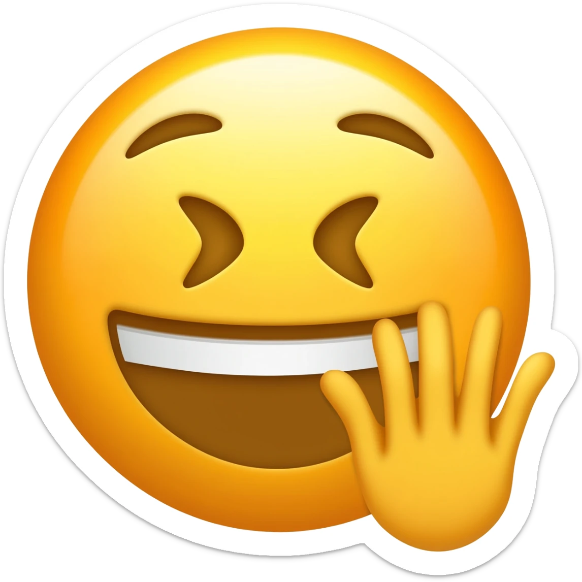 emoji yawn mano en la boca sticker